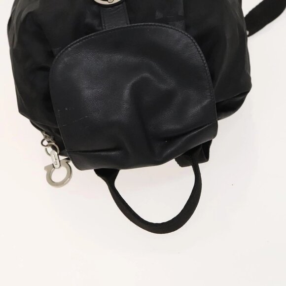 Salvatore Ferragamo Backpack Nylon Black Silver - Picture 6 of 16